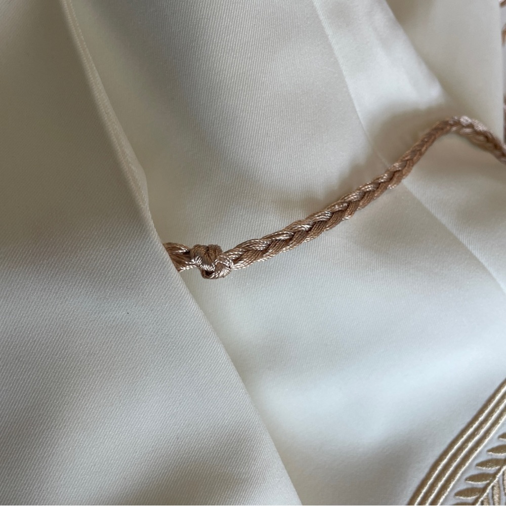 TWO TWIN STYLE White Geometric Embroidered Fringe Blazer Dress Size Lareg - Picture 12 of 15